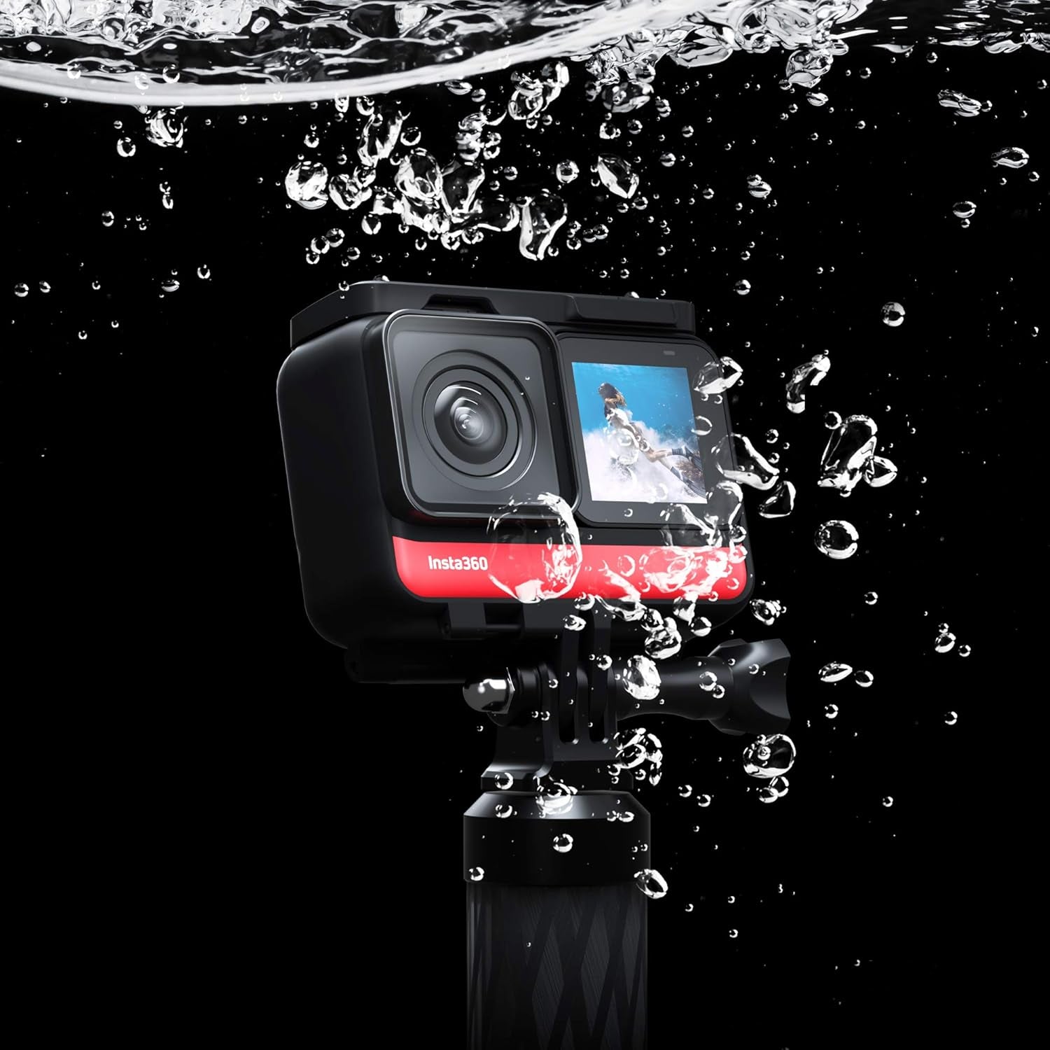 ONE R 360 Edition – 5.7K 360 Degree Camera with Stabilization, IPX8 Waterproof, Invisible Selfie Stick Effect, Touch Screen, AI Editing